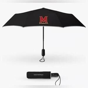Maryland Terrapins Umbrella Travel Compact Black NCAA Football Weatherman